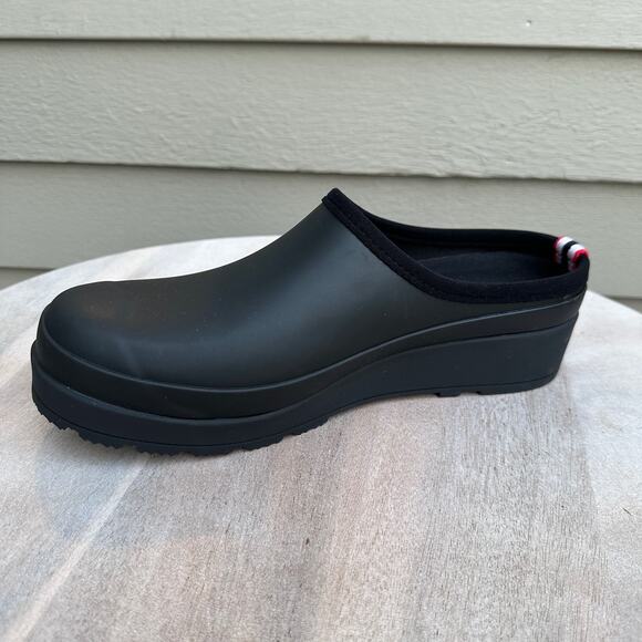 New Hunter Original Play Womens Size 9 Black Clogs Rubber Waterproof Slip On New - Picture 3 of 12